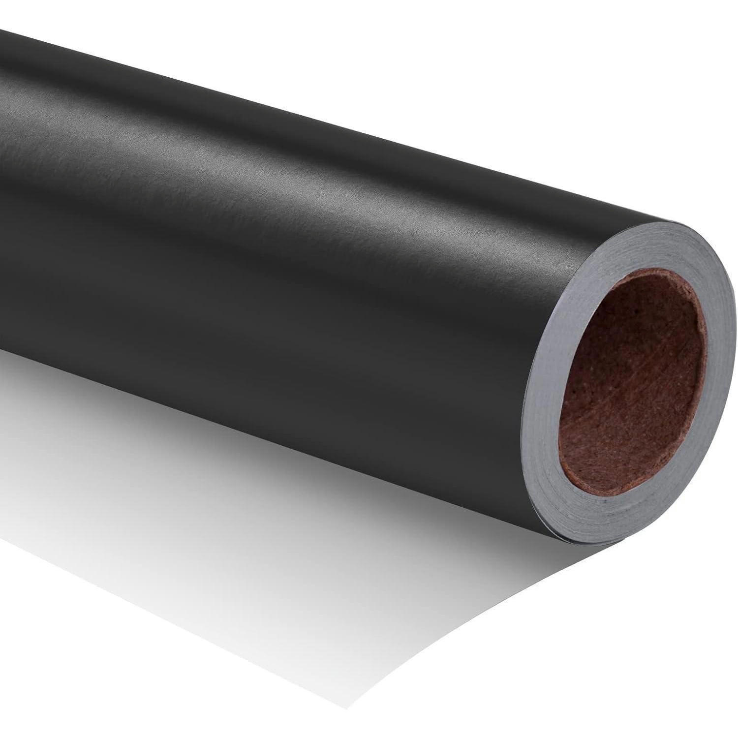 GESCHENKPAPIER Schwarz 44 cm x 10 m - Schwarz, Papier (4/44/4cm)