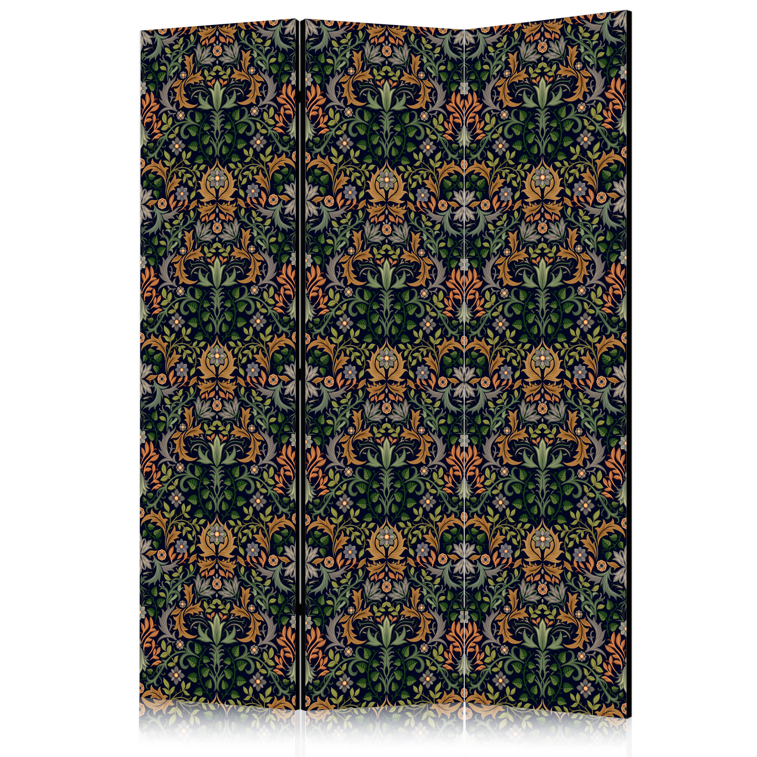 PARAVENT Beidseitig Bedruckter 3-tlg 135x172 cm Ornamente im Viktorianischen - Multicolor, Holz/Textil (135/172/3cm) - Muralo