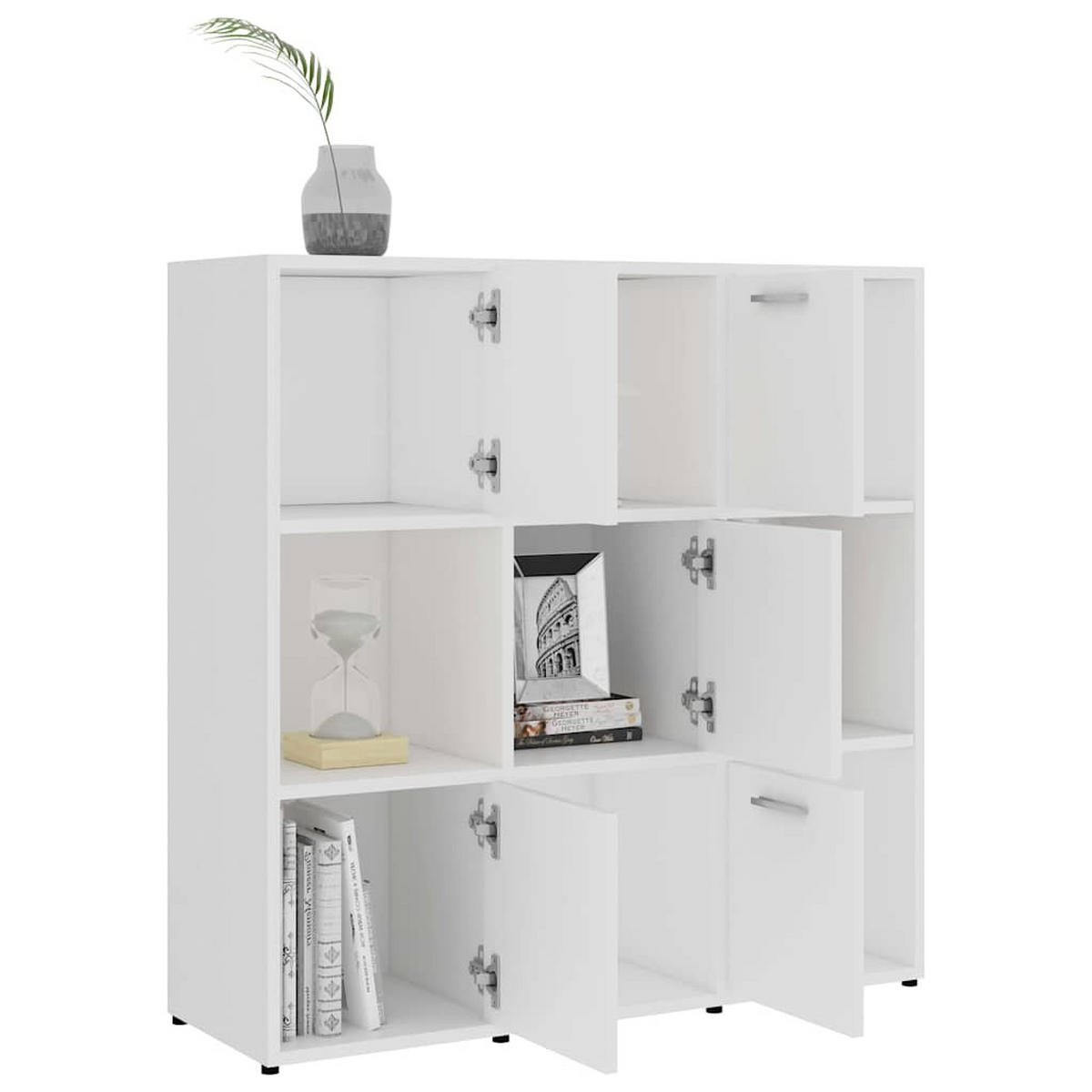 BÜCHERREGAL Weiss 90/30/90 Cm Holzwerkstoff - Weiß, Holzwerkstoff (30/90/90cm) - vidaXL