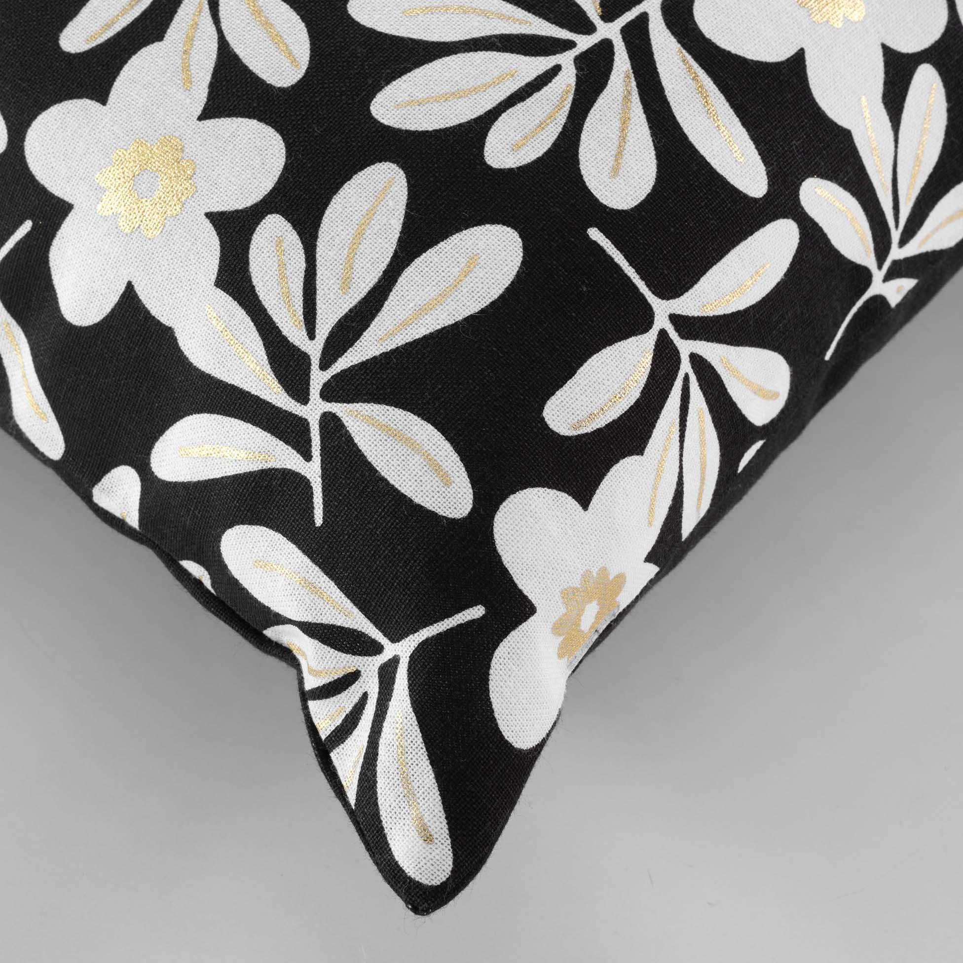 ZIERKISSEN Wilma 45/45 cm - Schwarz, Naturmaterialien (45/45cm) - Douceur d´intérieur