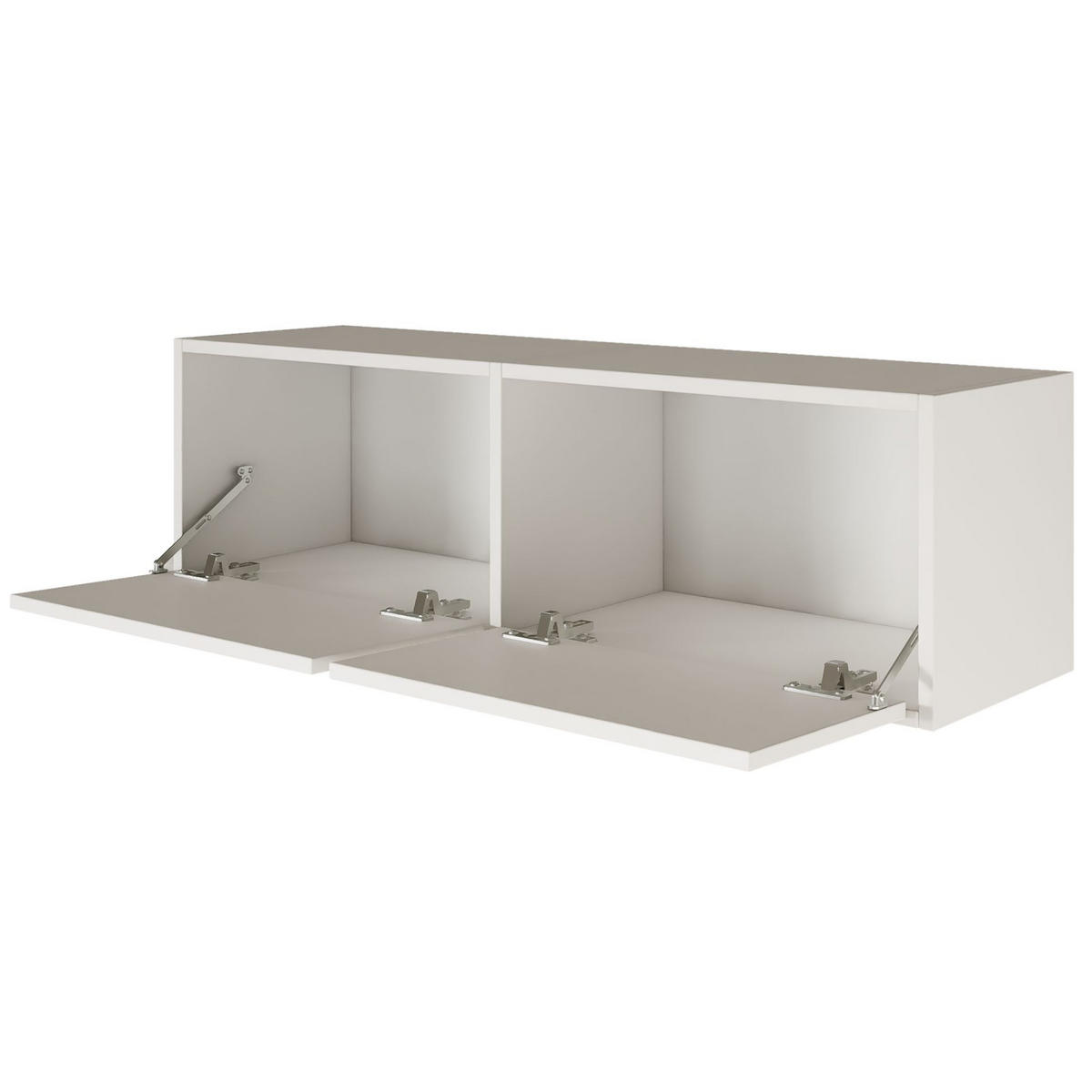 TV-LOWBOARD hängend, 2 Klappen, Weiß, 100 cm - Weiß, Holzwerkstoff (100.6/30/30cm) - Selsey