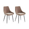 STUHL 2er-Set - Stoff - Braun - MASURIE - Braun, Textil (56/85.5/49cm) - Vente-Unique