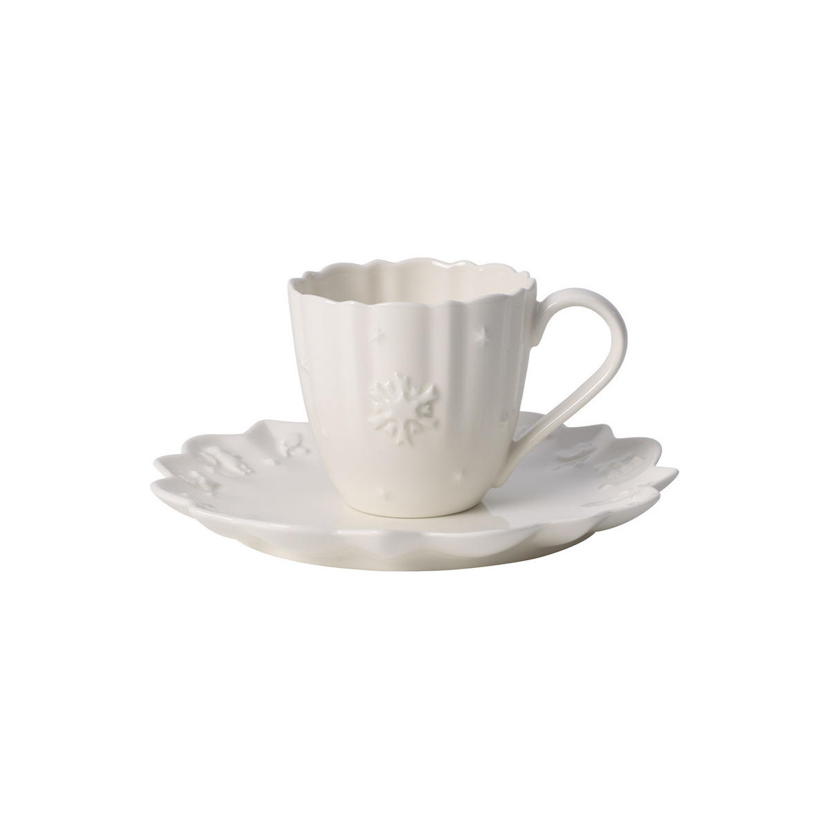 TASSE MIT UNTERTASSE Toy's Delight Royal Classic weiß 180 ml - Weiß, Keramik (18.5/9.7/18.5cm) - Villeroy & Boch