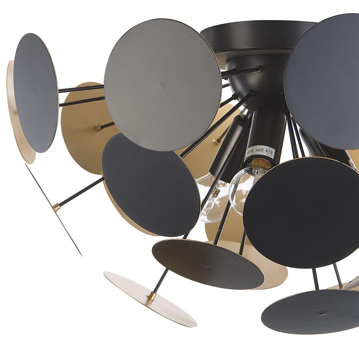 HÄNGELEUCHTE Maritsa 44/44/129 cm - Schwarz, Metall (52/52/28cm) - Beliani