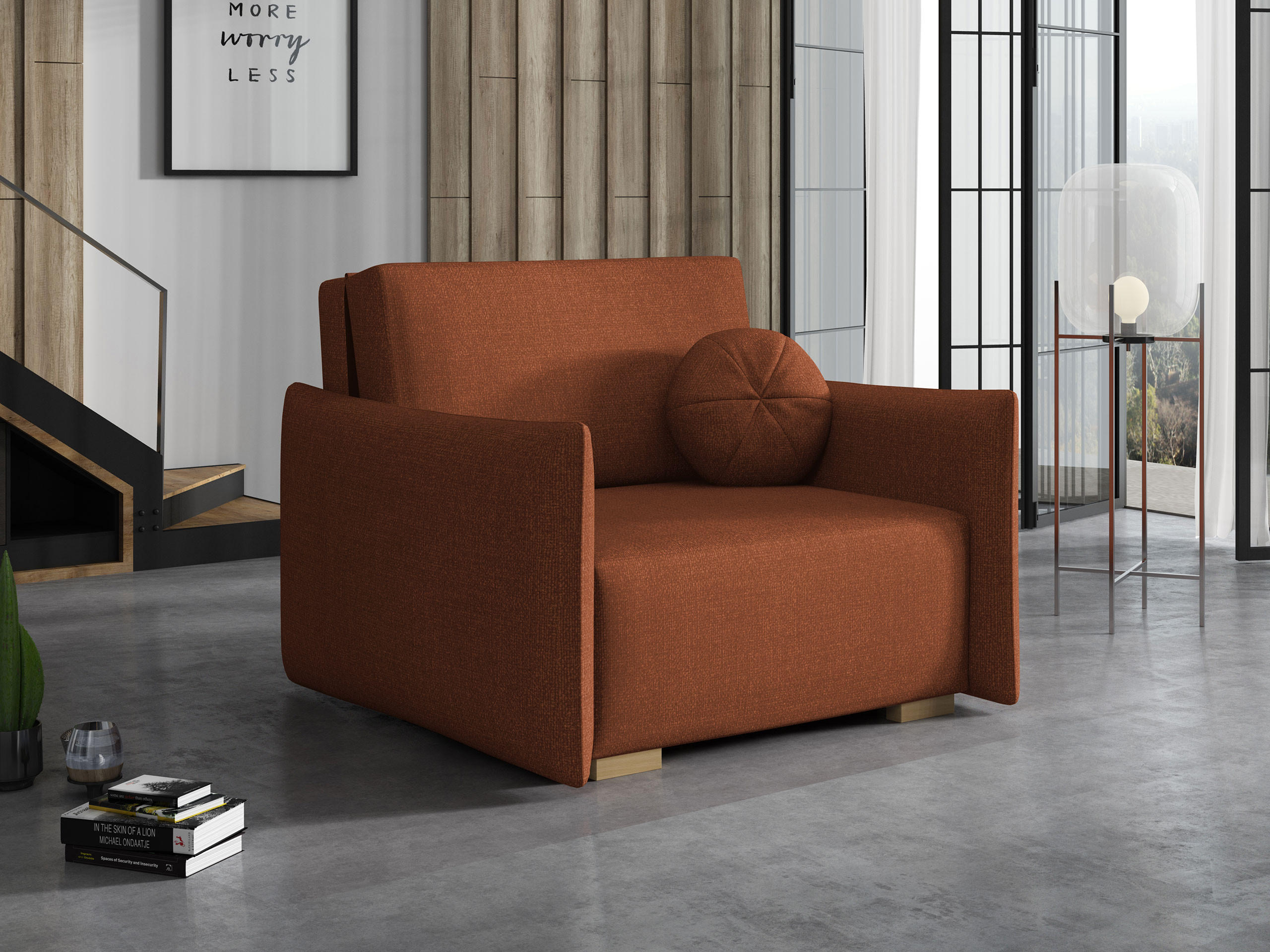 SCHLAFSOFA Viva Glov I - Naturfarben/Bronzefarben, Holz/Textil (104/85/98cm) - MIRJAN24