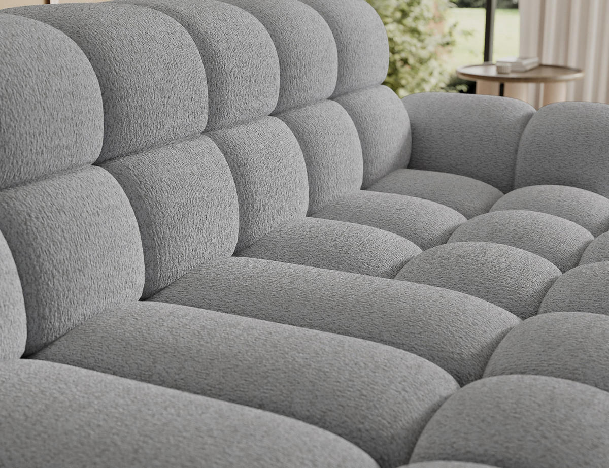 ECKSOFA Lorveno R - Hellgrau (Royal 04) - Hellgrau, Holzwerkstoff (283/165cm) - Möblo