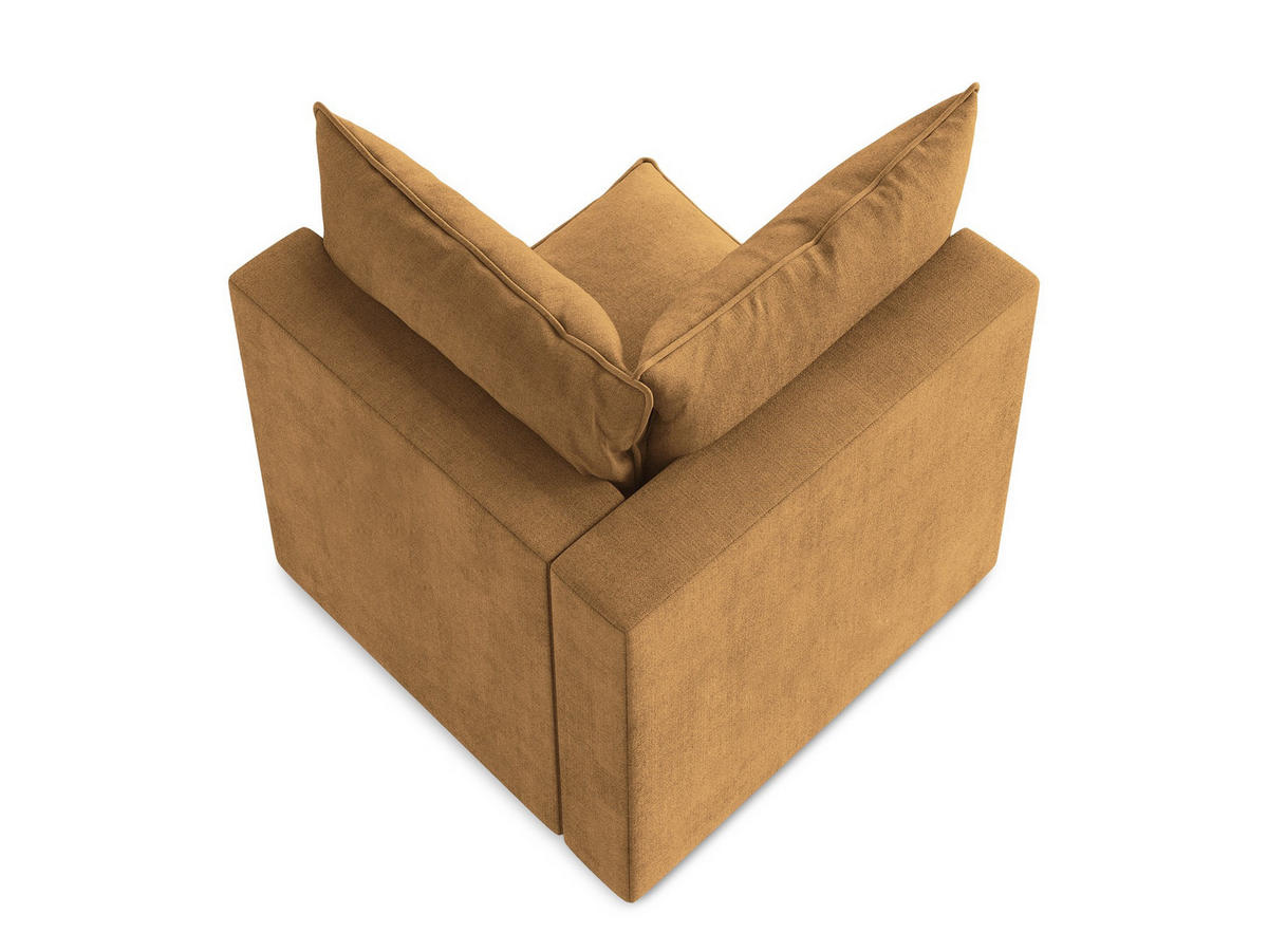 POUF Strukturstoff Beige - Beige/Schwarz, Holzwerkstoff/Kunststoff (75/45/75cm) - Makamii