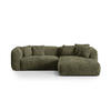 ECKSOFA modular rechts Martina aus Cord moosgrün 2 Sitzplätze - Salbeigrün, Textil (176/283cm) - Micadoni