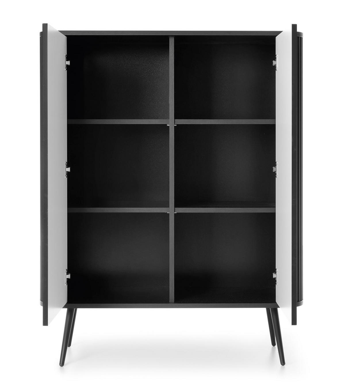HIGHBOARD Zova Schwarz 103 cm - Schwarz, Holzwerkstoff/Metall (103/129/39cm) - Selsey