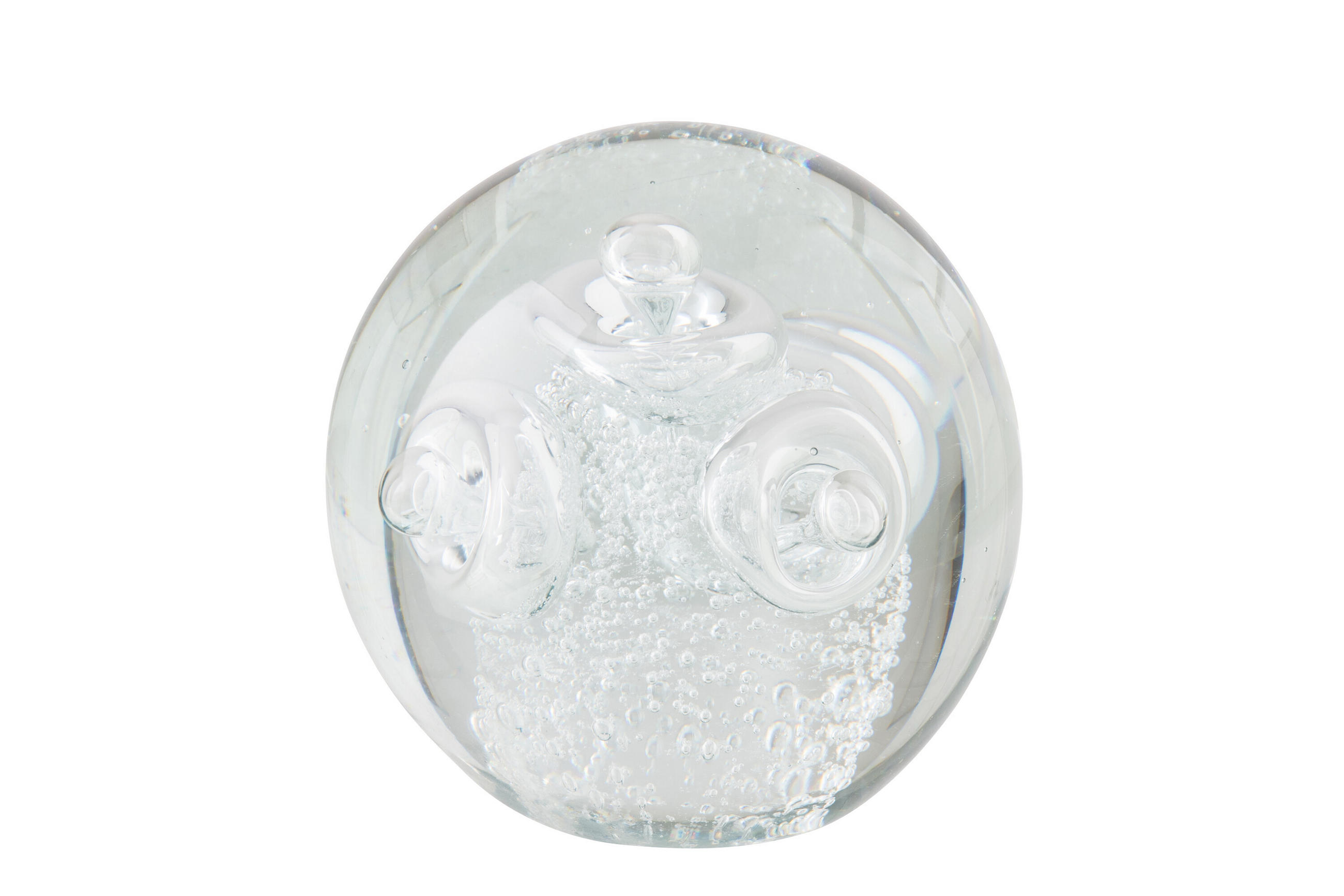 BRIEFBESCHWERER RINGE BALL - Transparent, Glas (12/12/12cm) - J-Line