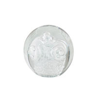 BRIEFBESCHWERER RINGE BALL - Transparent, Glas (12/12/12cm) - J-Line