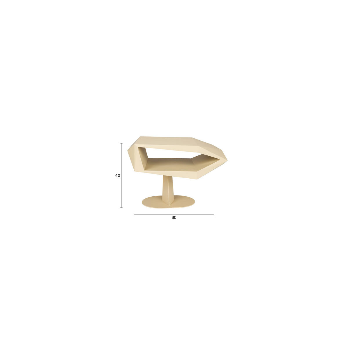 BEISTELLTISCH North Beige - Beige, Naturmaterialien (60/40/40cm) - Zuiver