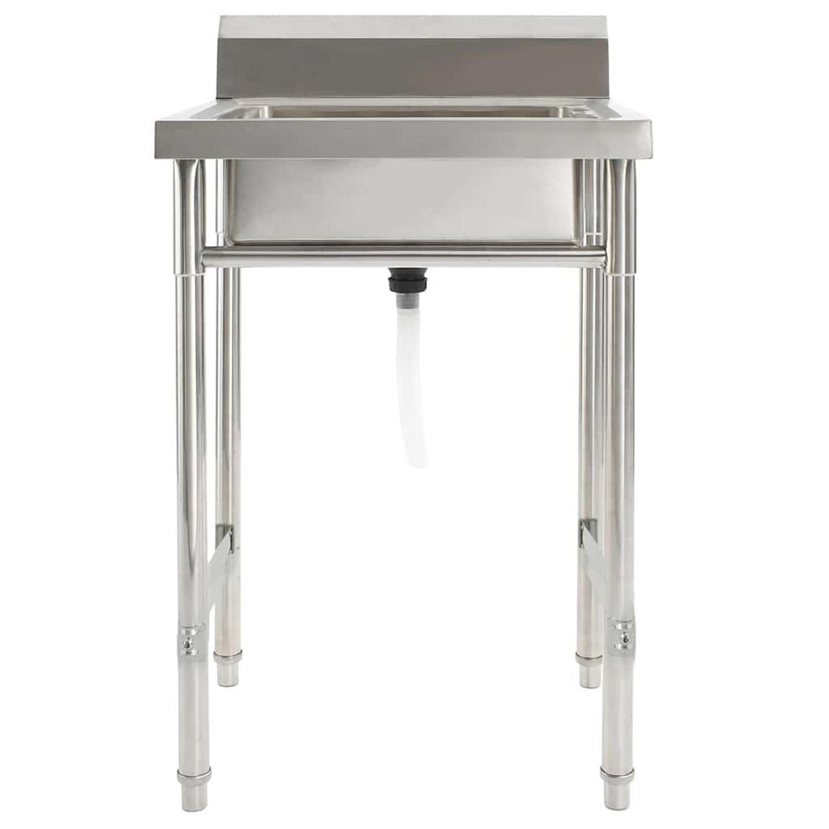 KÜCHENSPÜLE Einzelbecken Edelstahl - Silberfarben, Metall (60/85/60cm) - vidaXL