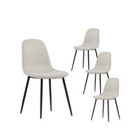 ESSZIMMERSTUHL Ellis Beige 43 cm x 87 cm 4er-Set - Beige/Schwarz, Textil (43/87/54cm) - Klast Home