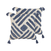 DEKOKISSEN 2er-Set Hellbeige 45/45 cm Jacaranda - Beige, Naturmaterialien/Textil (45/45cm) - Beliani