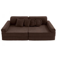 KINDERSOFA AESTHETIC 160 cm Cord Braun 10 Stk - Braun, Textil (80/12/160cm) - MeowBaby