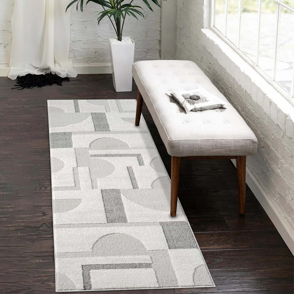 KURZFLOR-TEPPICH Lounge 9992 Grau 80x300 cm - Grau, Textil (80/300cm) - carpet city