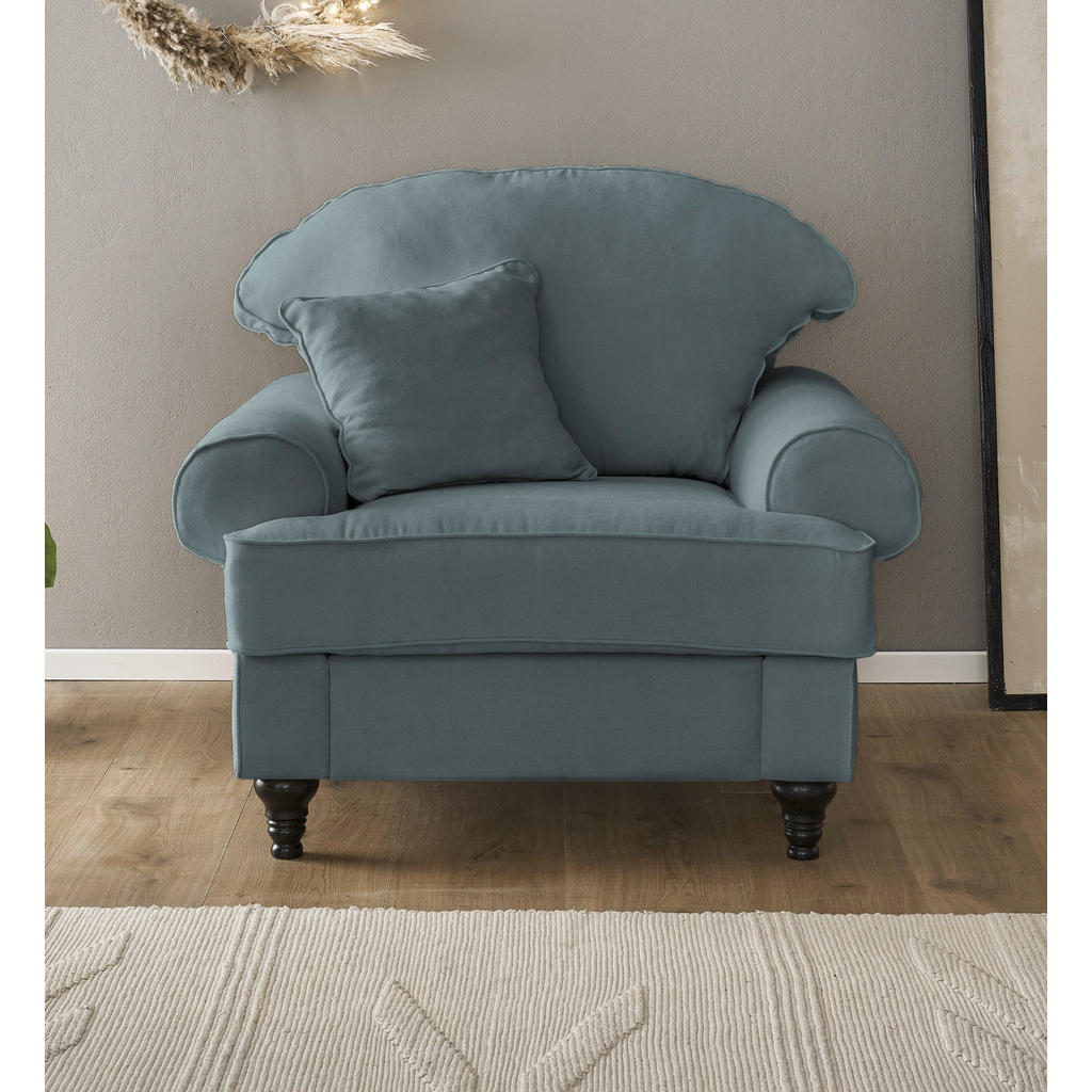 Thumbnail - Furn.Design Sessel, Grau, Holz, Textil, Nachbildung, 110x95x100 cm, Wohnzimmer, Sessel, Polstersessel