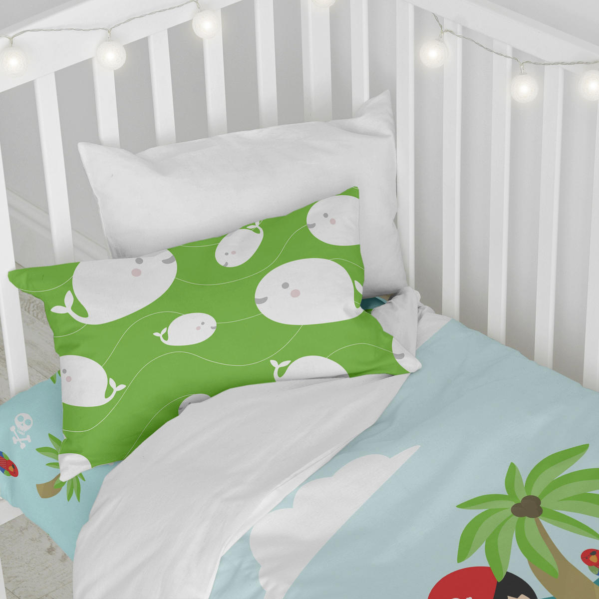 BETTBEZUG 2er-Set teiliges pirata 100x120 cm (kinderbett) mehrfarbig - Multicolor, Textil (100/120cm) - Happy Friday