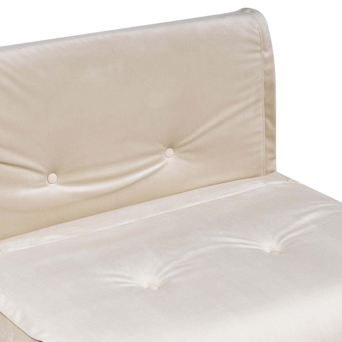 SCHLAFSOFA Samtstoff Beige Vestfold - Beige/Goldfarben, Textil (78/81/70cm) - Beliani