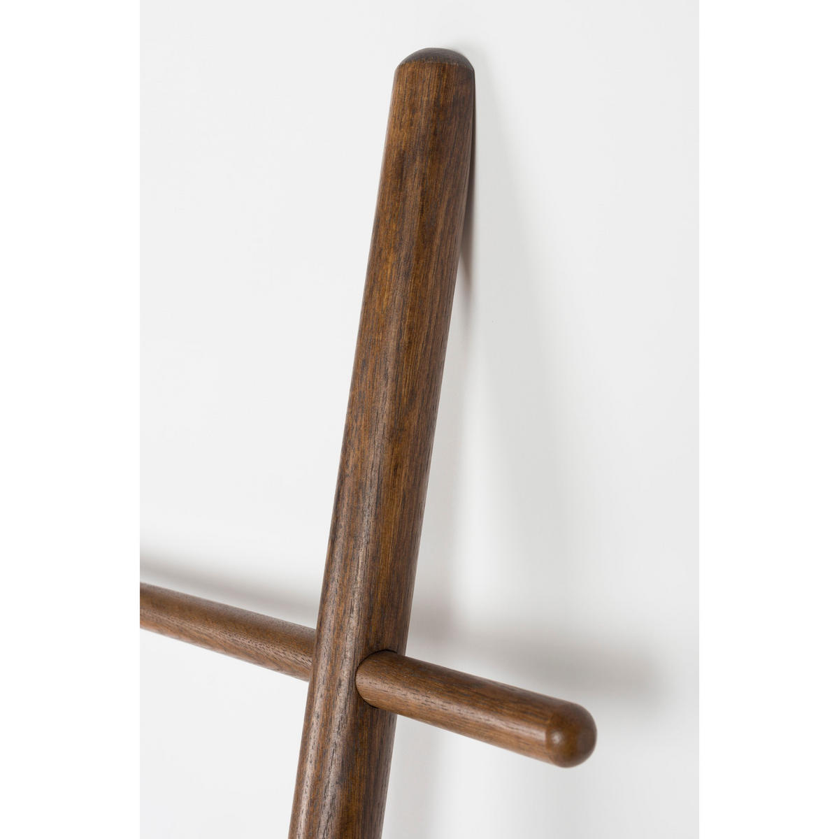 DEKORATIVE LEITER Jhon Dekorative Leiter Holz Dunkel - Braun, Holz (52/156.5/3.5cm) - Housecraft Living