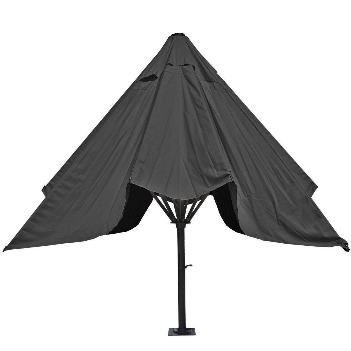 GASTRONOMIE-LUXUS-SONNENSCHIRM Anthrazit - Anthrazit, Textil (500/500cm) - MCW