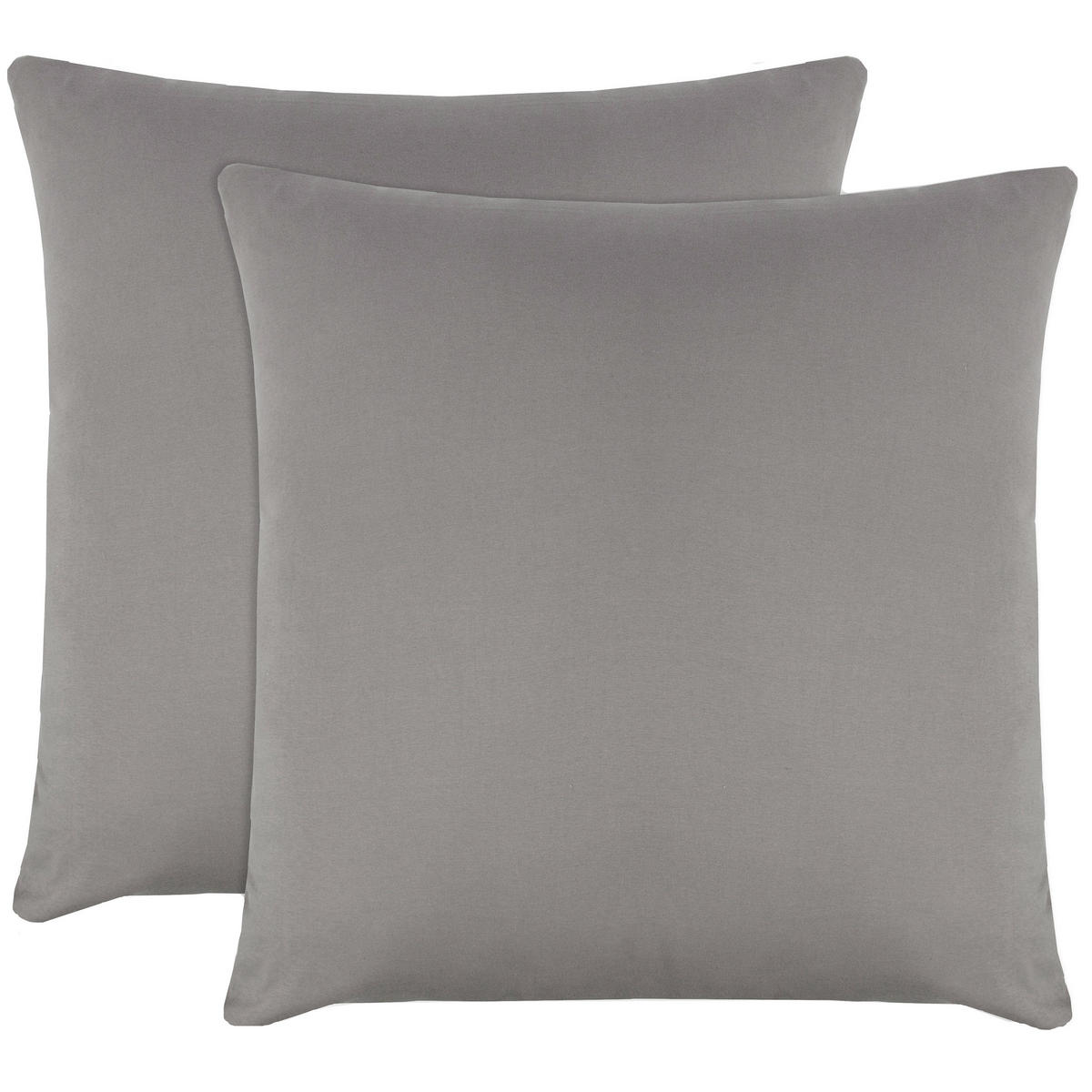KISSENBEZUG, 2er-Set, 80x80 cm, 100% Baumwolle, Grau - Taupe, Textil (80/80cm) - Zollner
