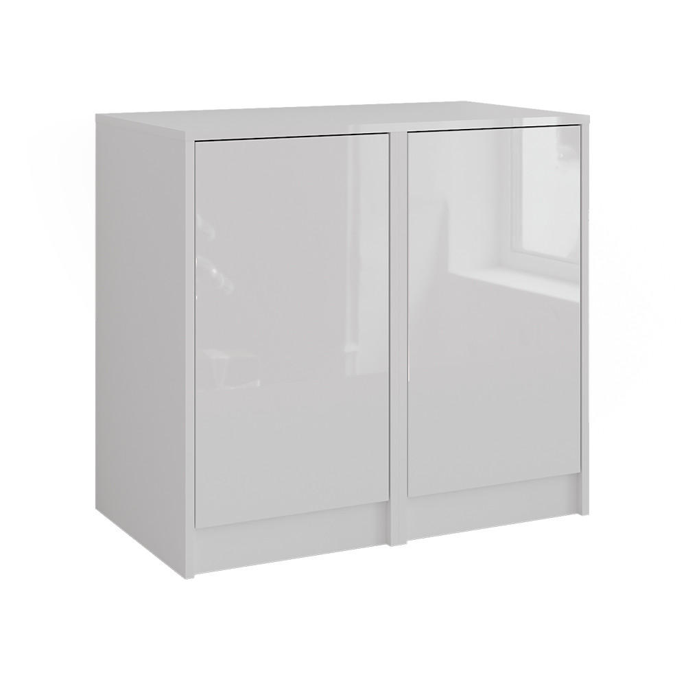 Vicco Kommode Weiß, Weiß Hochglanz 80.2x76x50 cm