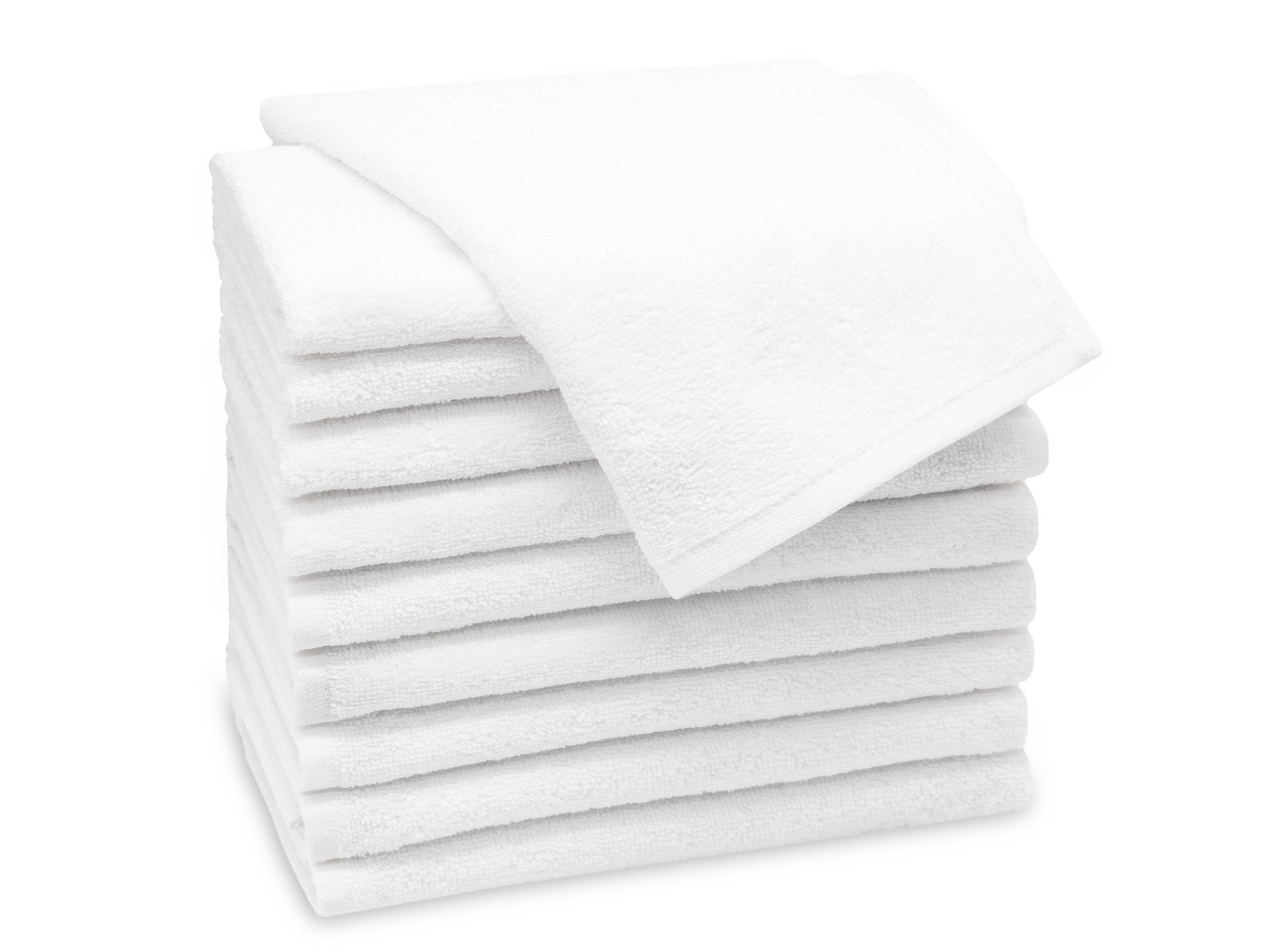 GÄSTETÜCHER, 10er-Set, 30x50 cm, 100% Baumwolle, Weiß - Weiß, Textil (30/50cm) - Zollner