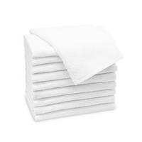 GÄSTETÜCHER, 10er-Set, 30x50 cm, 100% Baumwolle, Weiß - Weiß, Textil (30/50cm) - Zollner