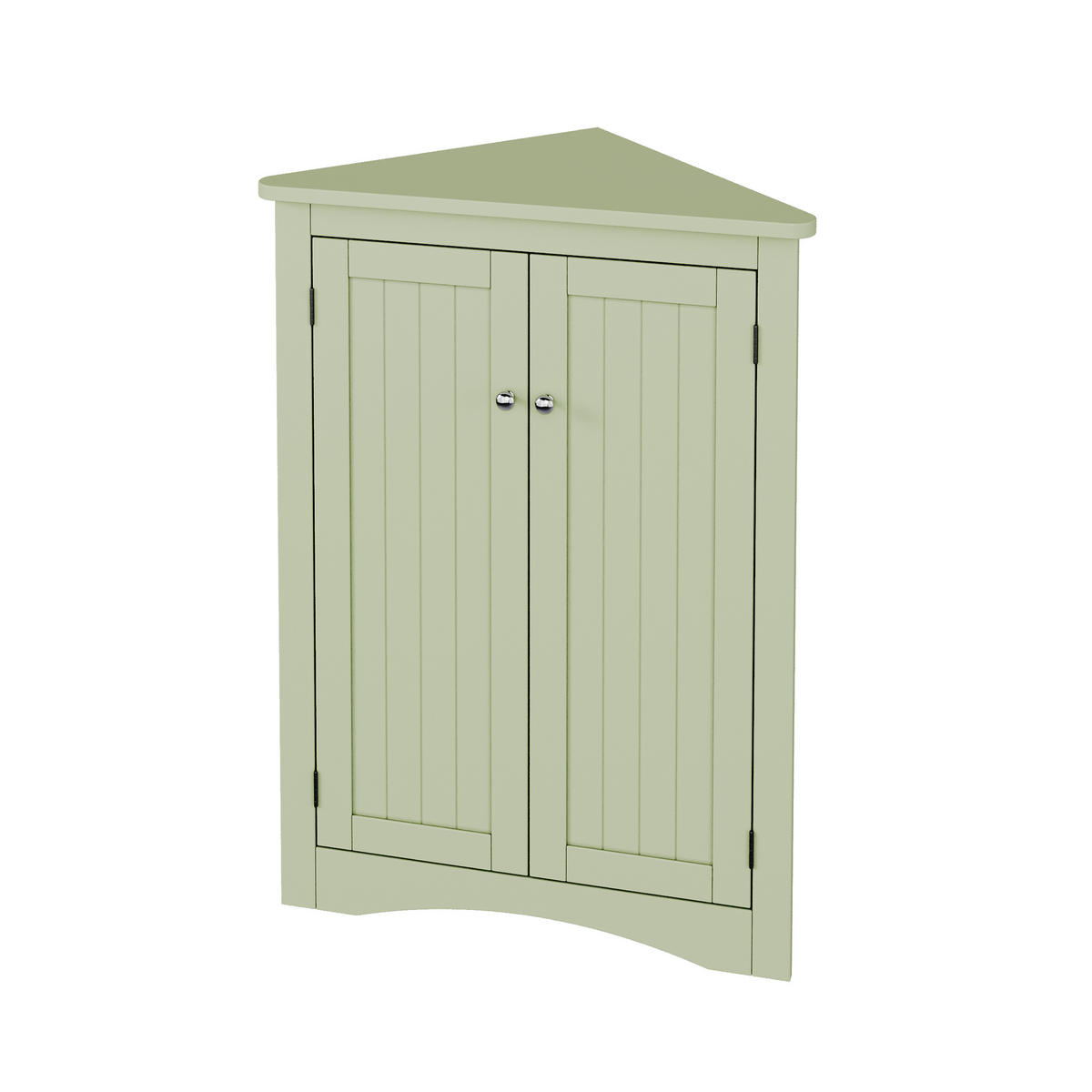 HÖRNSKÅP I Grönt 90 cm med 2 Dörrar & 3 Hyllplan - Mintgrön, Träbaserade material (61/90/34cm) - Urban Meuble