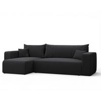 ECKSOFA Luna Mit Schlaffunktion - Dunkelgrau, Holzwerkstoff/Textil (248/145cm) - Fun Möbel