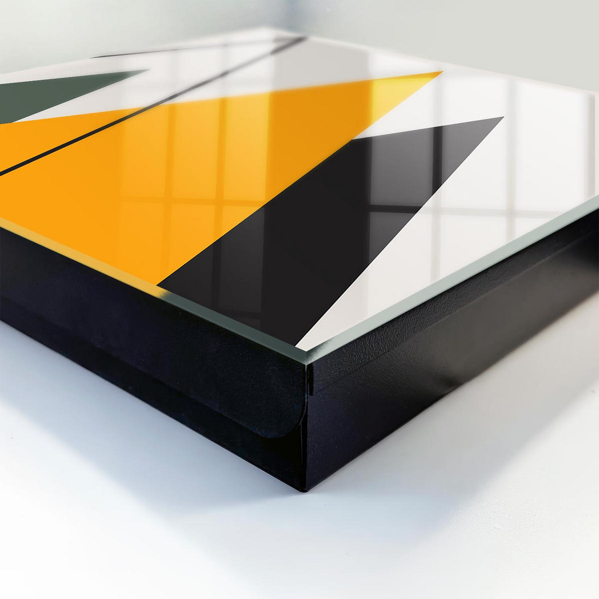 SCHLÜSSELBOX Schwarz 30x30 cm- Türöffnung nach rechts - Moderne Komposition - Beige, Metall (30/30/5cm) - TULUP