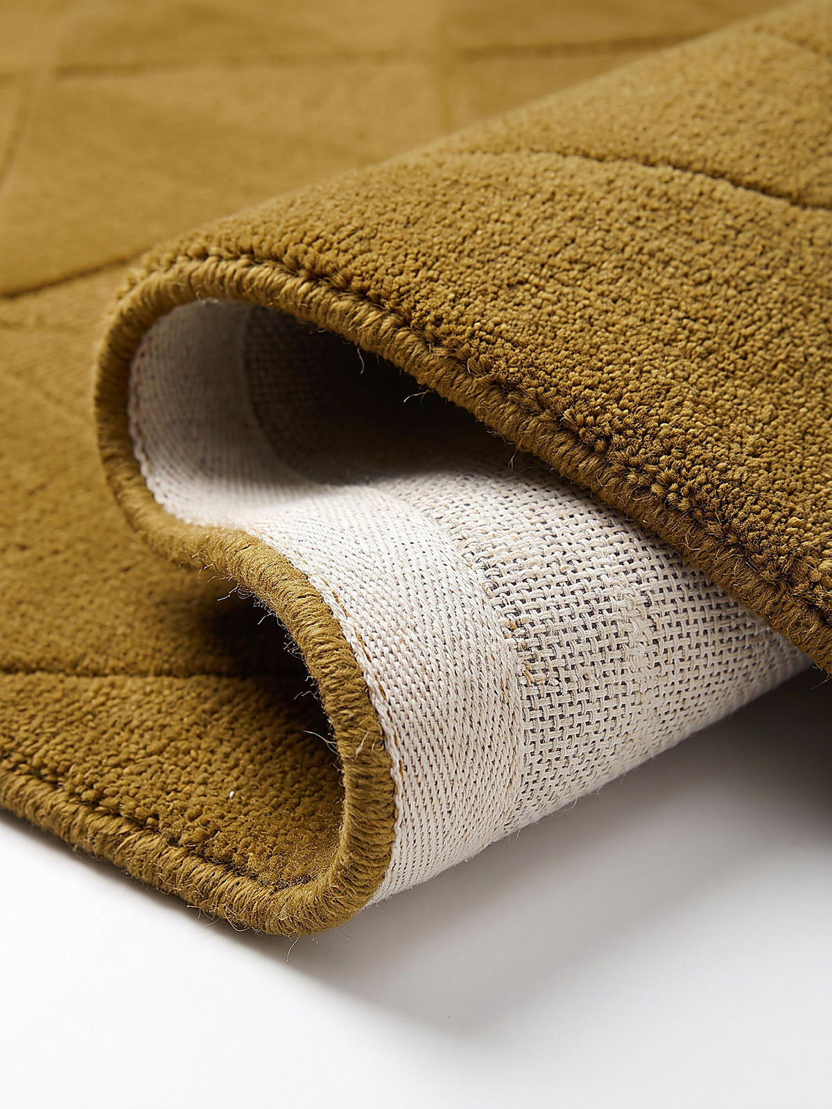 TEPPICH aus Wolle, handgetuftet, DEBEN, in Ocker, Splitterformen, 120 x 170 cm - Gelb, Textil (120/170cm) - KADIMA DESIGN
