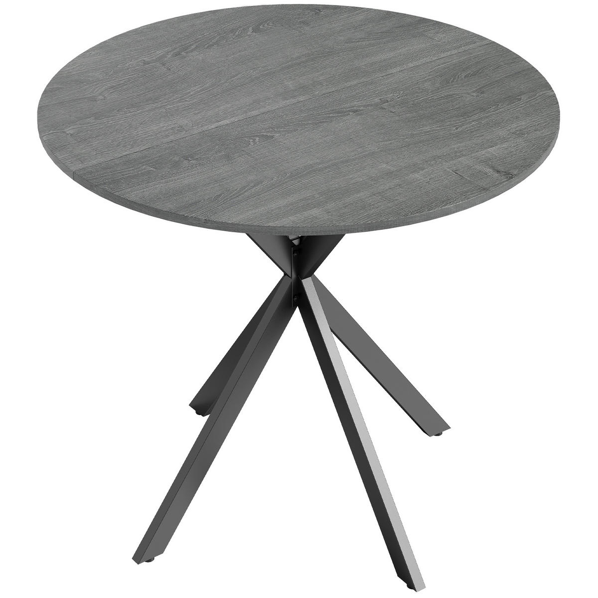 ESSTISCH Grau 80.0/80.0/75.0 - Grau, Holzwerkstoff (80/80/75cm)