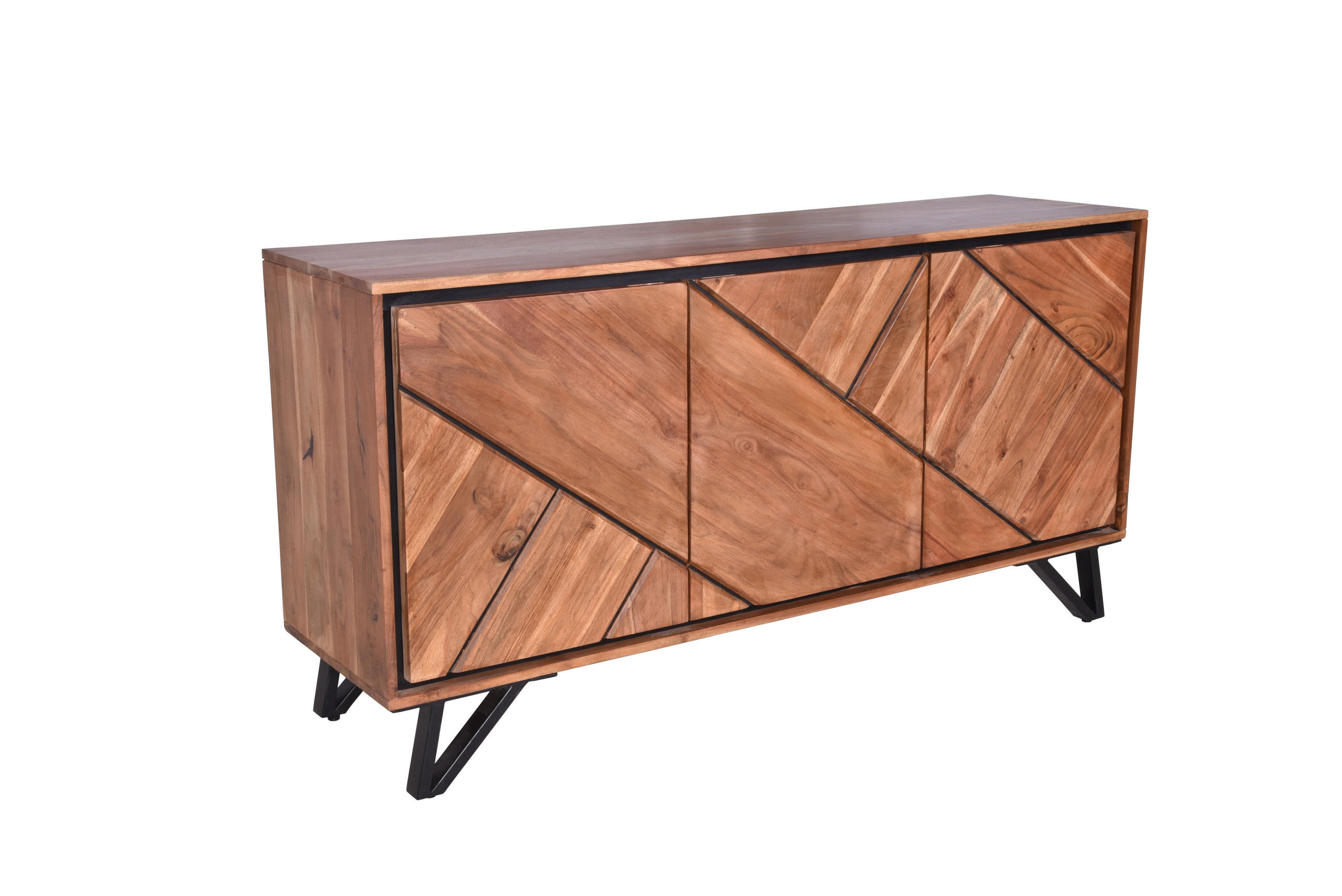 SIDEBOARD Ebba Akazienbraun 86x40x180cm - Akaziefarben, Holz (40/86/180cm) - DELUKE