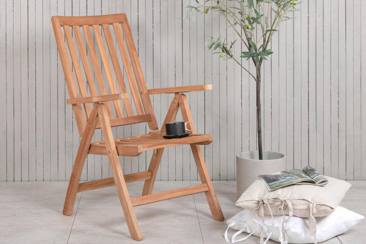 RELAXSESSEL KENYA Braun 62x73x105 cm - Braun, Holz (62/105/73cm) - FURNLUX