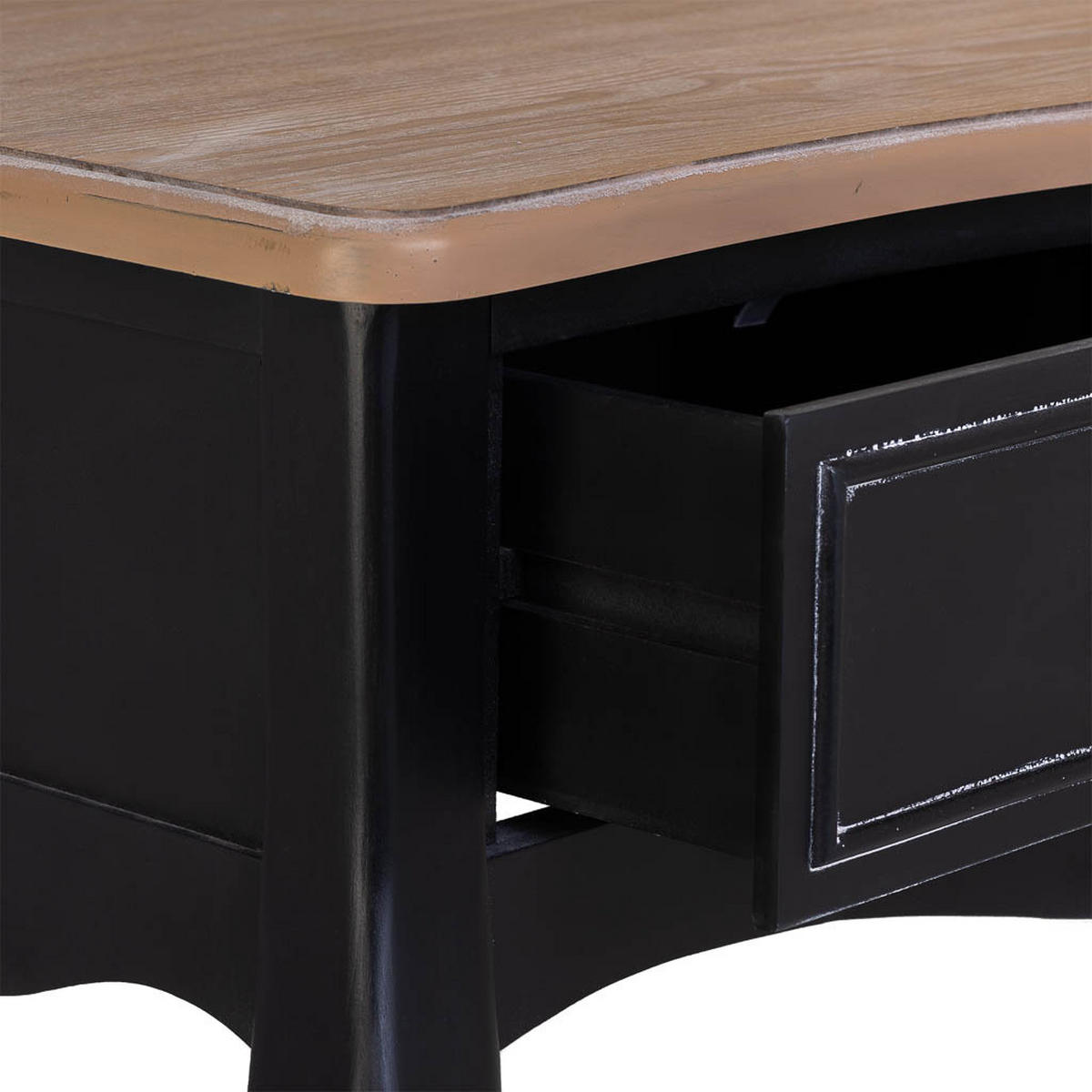 EMPFANGSTISCH aus lackiertem Holz mit 3 Schubladen 115x50x80h cm - Schwarz - Schwarz, Holz (50/115/80cm) - Wanderlust