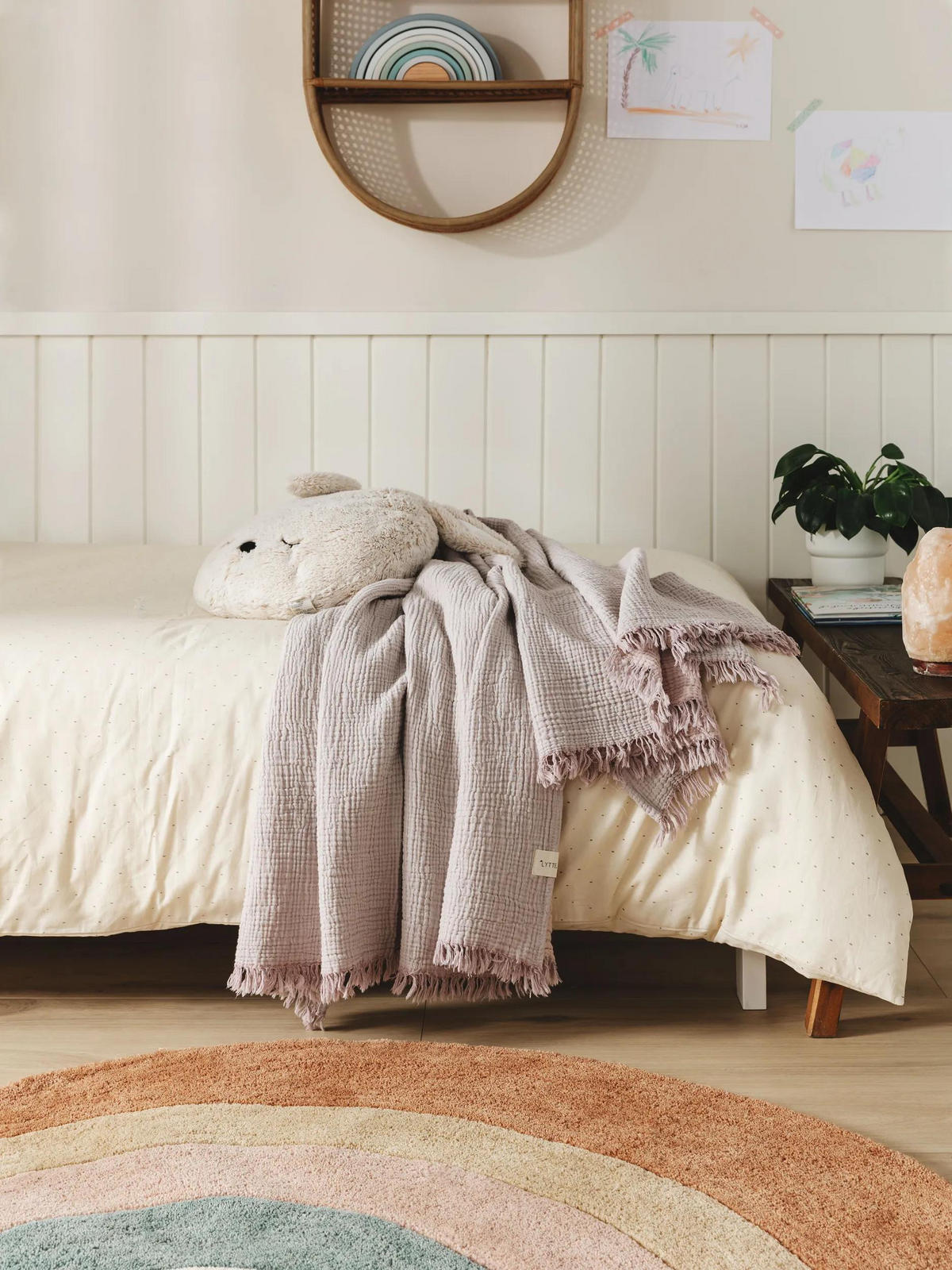 BAUMWOLLDECKE Lilo Lila 130x170 cm - Lila, Textil (130/170cm) - Lytte