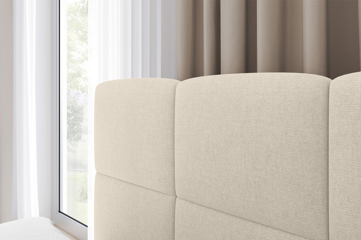 EINZELBETT Jugendbett mit Bettkasten Rechts, ohne Matratze - LIVY 80x200 Beige - Cappuccino, Holzwerkstoff/Textil (80/200cm) - ALTDECOR
