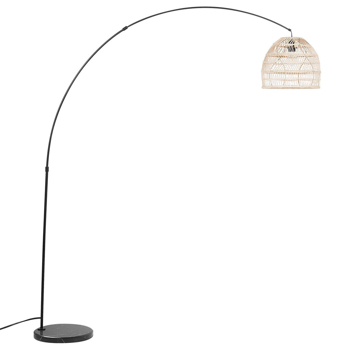 STEHLAMPE Guaviare 130/33/195 cm - Beige, Naturmaterialen (130/33/195cm) - Beliani