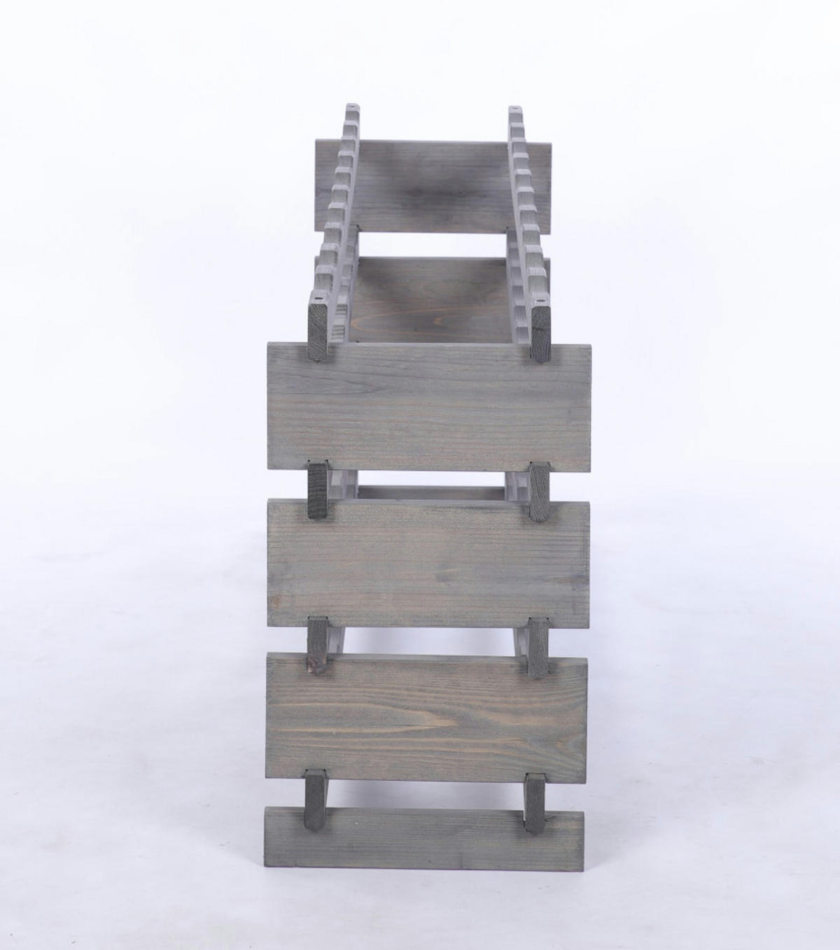 WEINREGAL VINOTECA FLEX PRO HxBxT 51x103x28cm 40 Flaschen auf 4 Ebenen Grau - Grau, Holz (103/51/28cm) - PROREGAL