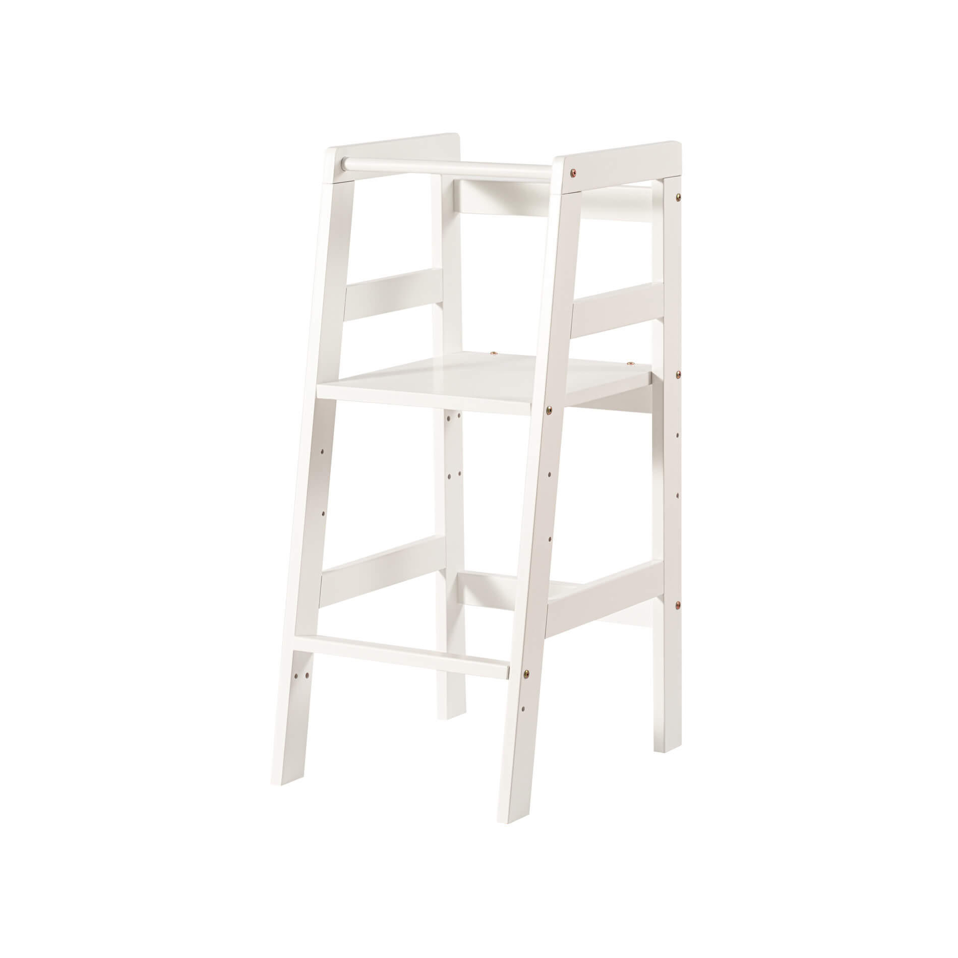 MONTESSORI-TURM Weiß 49/40/90 cm - Weiß, Holz (40/90/49cm)