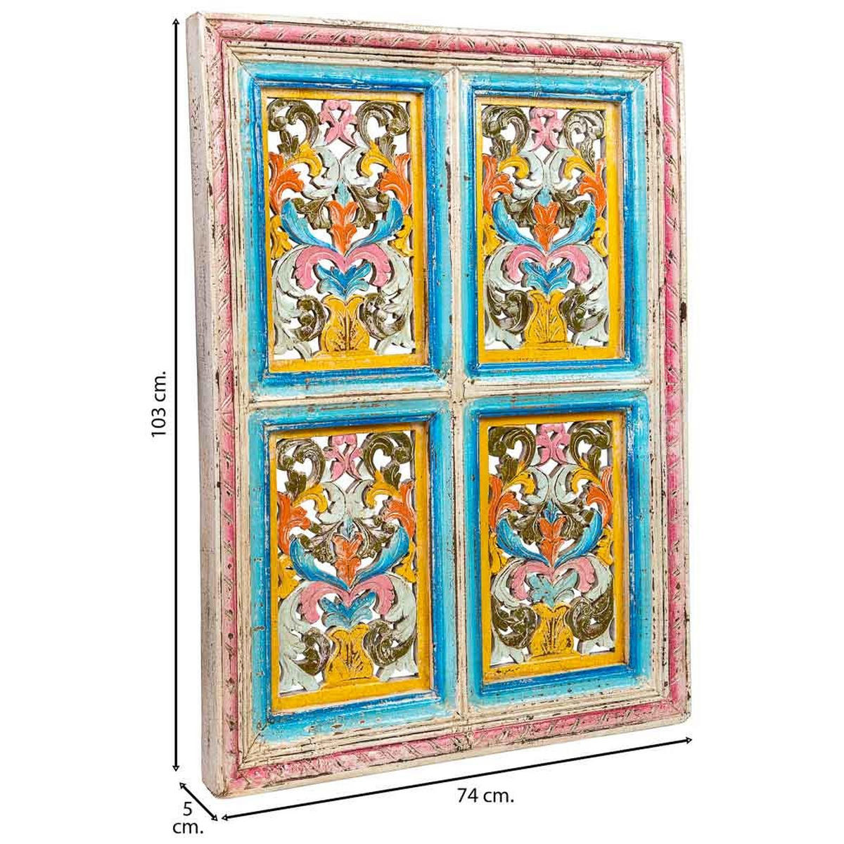 WANDPANEEL aus Holz 74x5x103 cm - Multicolor, Holz (74/103/5cm) - Wanderlust