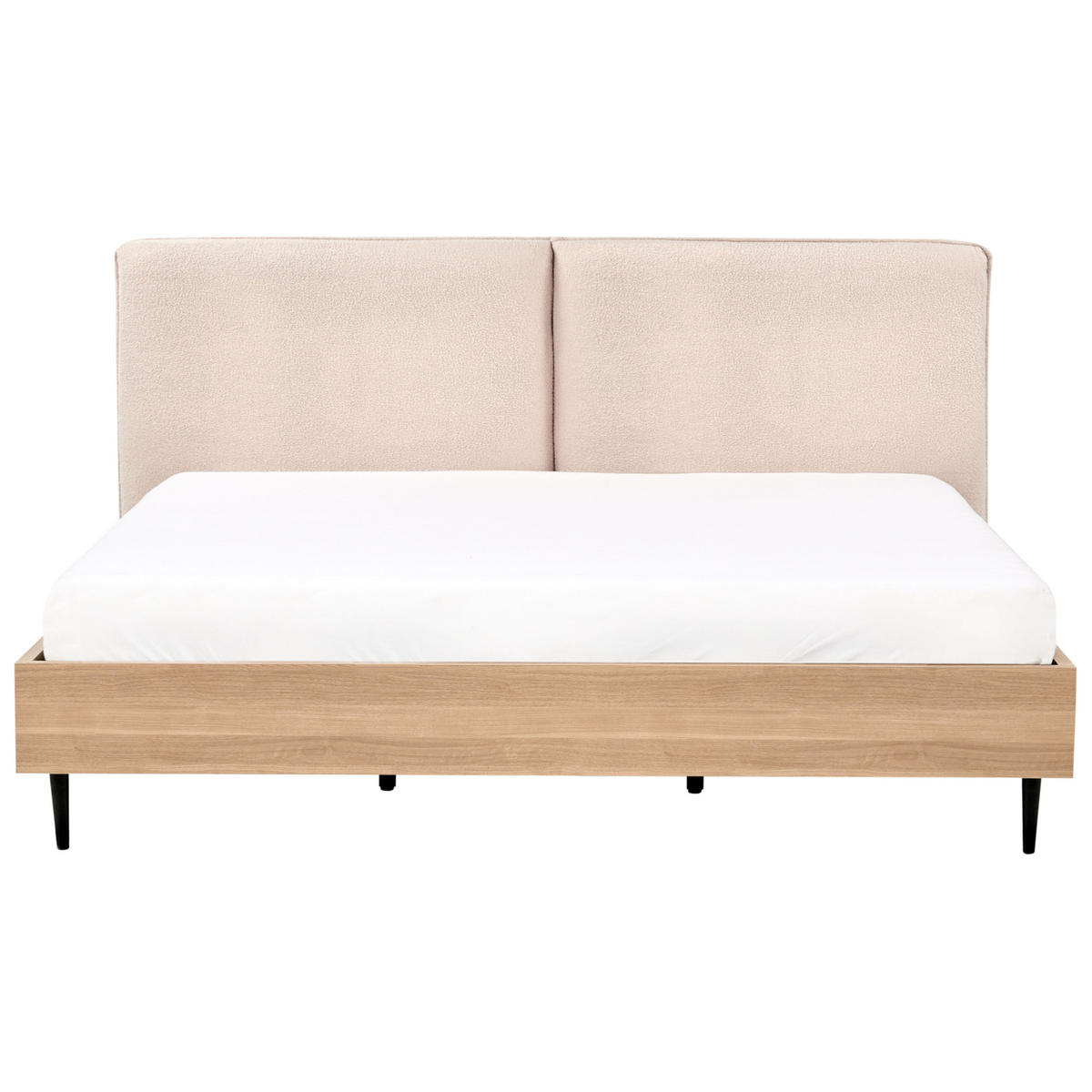 BETT mit Lattenrost 180x200 cm Beige Limanton - Beige, Textil (180/200cm) - Beliani