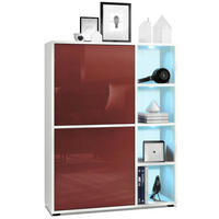 HIGHBOARD Cuba Türen in Bordeaux Hochglanz - Bordeaux, Holzwerkstoff (79/105.5/35.5cm) - Vladon
