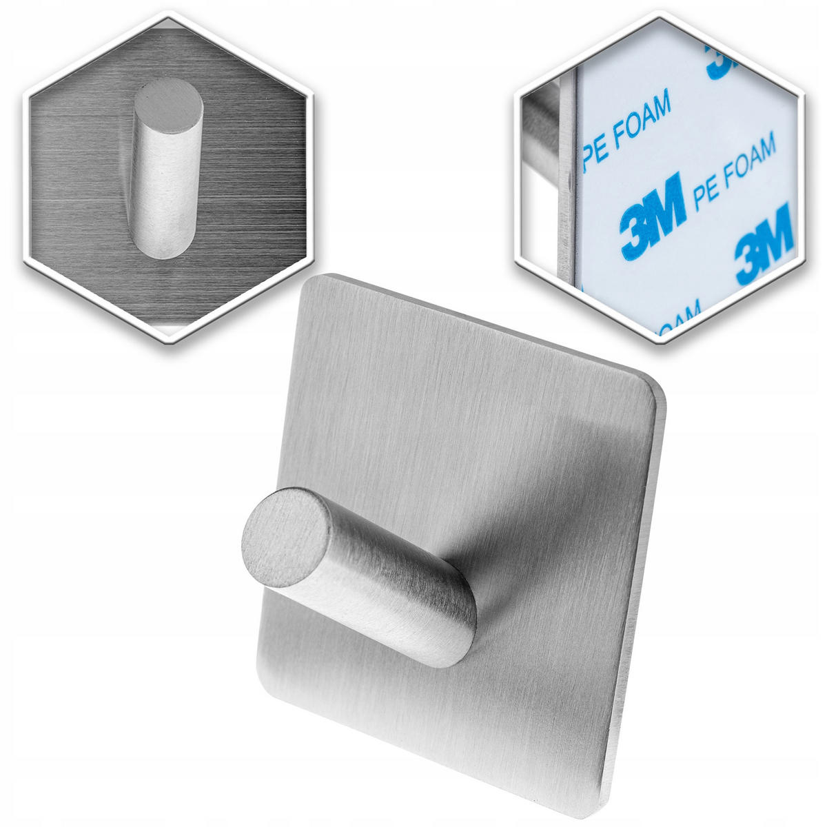 BADAUFHÄNGER quadratisch silber - Silberfarben, Metall (5/5cm) - KADAX