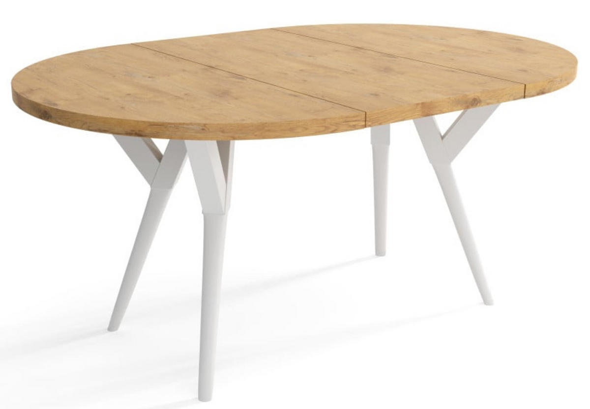 TISCH Weiss Adi Ausziehbar 100x100x76 cm Aus Holzwerkstoff - Weiß, Holzwerkstoff (100/100/76cm) - Sepro Meble