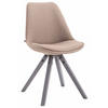 STUHL Stoff Taupe - Taupe/Grau, Holz/Textil (48/84/56cm) - CLP