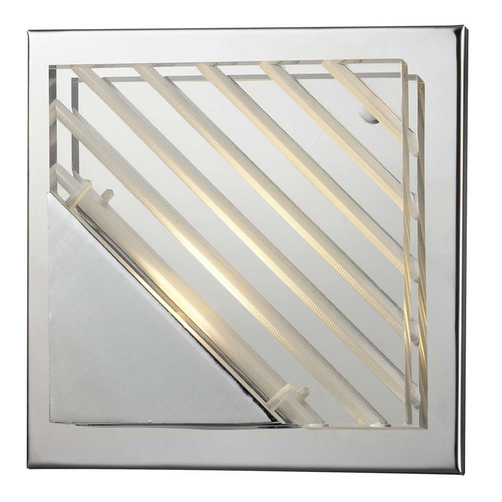 LED WANDLEUCHTE MIA Chrom Silber Aluminium - Silberfarben, Metall (15/6.5/15cm) - Esto